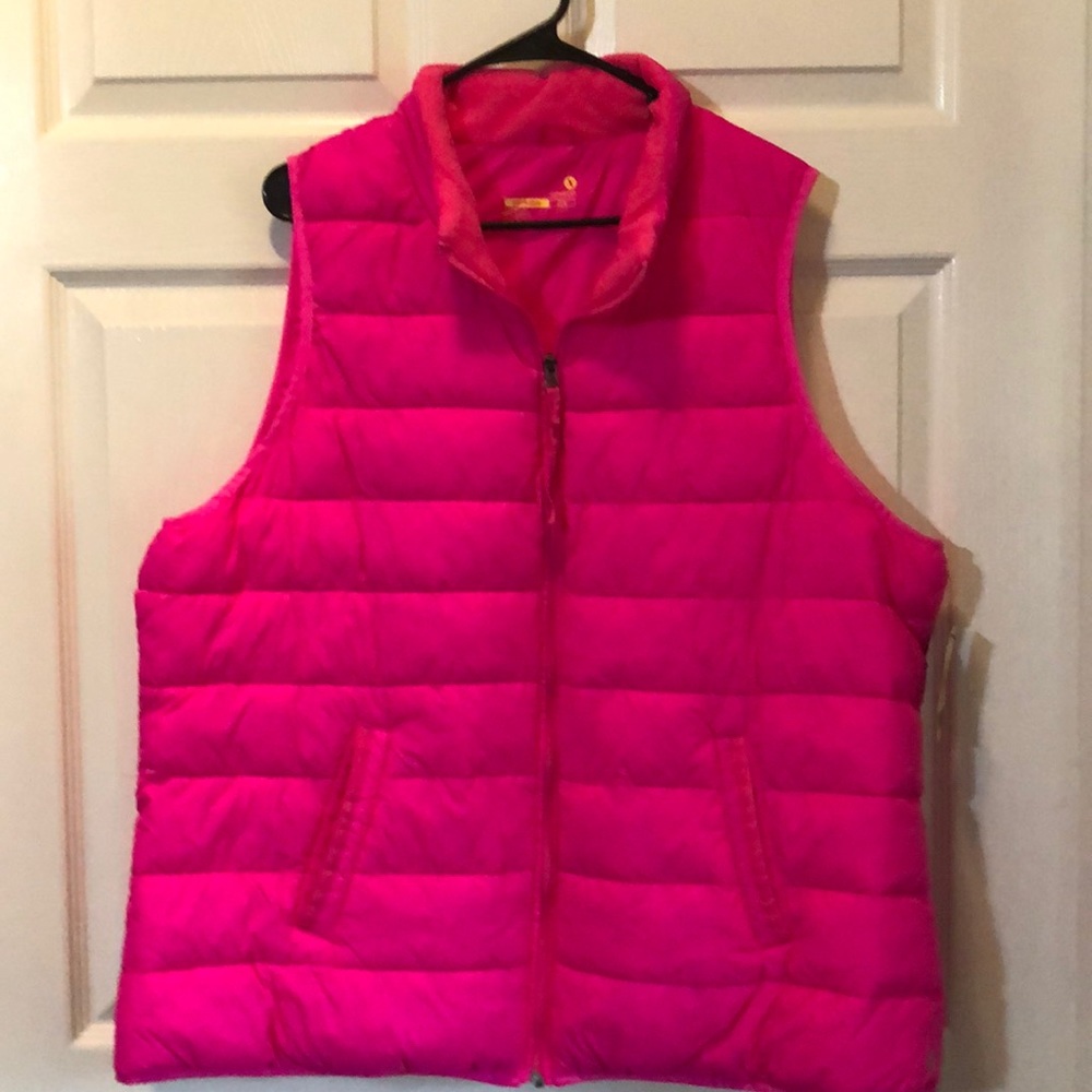 Super Cute Hot Pink Puffer Vest 2X